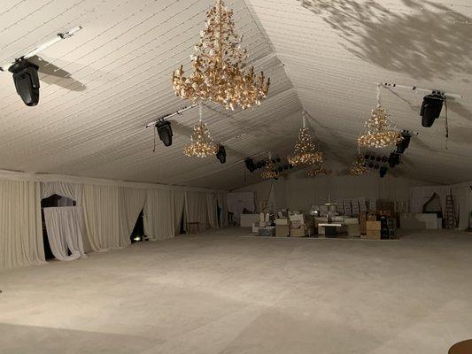 Here is 6000 ft.² of steam cleaned carpet for a celebrity wedding. 
 AB & B made it brand new! All organic!