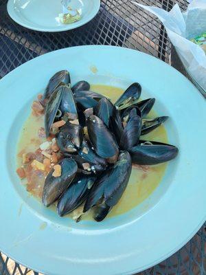 Mussels in a special dairy free sauce