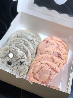 Cookies and cream and strawberry cheesecake cookies