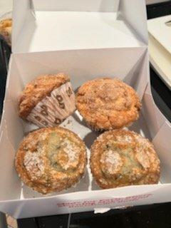 these are the FOUR muffins we received when we ordered and paid for SIX