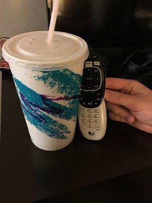 Remote control to show how gigantic there monster shake is!