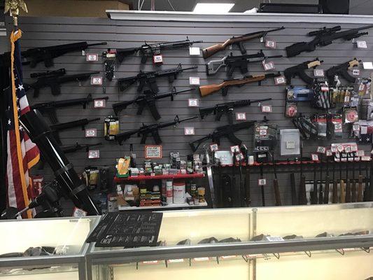 Just some of the large firearm selection that they have.