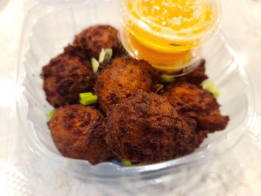 Pimento cheese hushpuppies. Served w/ honey butter.