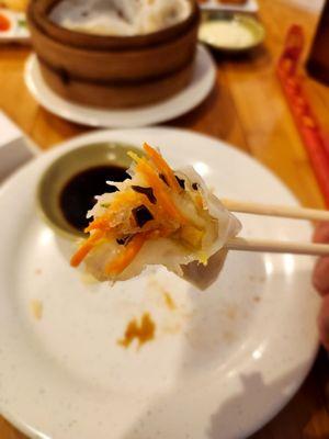 Inside The Most Delicious vegetable dumplings.