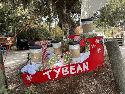 Holiday Display as you drive into the parking lot.