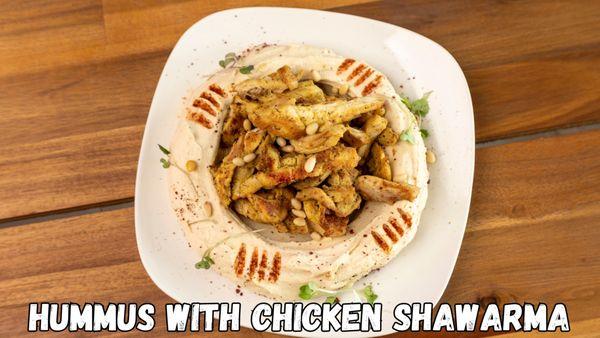 Hummus with Chicken Shawarma