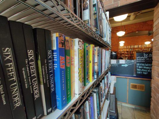 Books, DVDs, etc etc. Never a dull shelf at Booktrader.