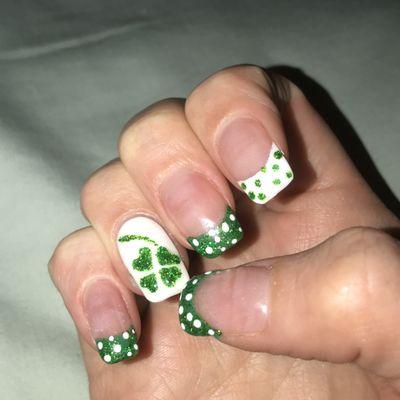 St. Patrick's Day nails by Linda