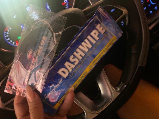 Complimentary air freshener & Dashwipe!!!