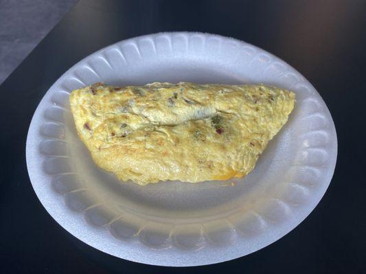 Bacon, Cheese, Jalapeños Omelette