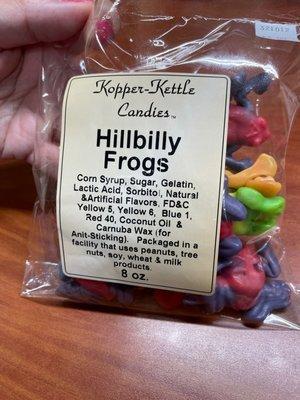 Hillbilly frog gummies.