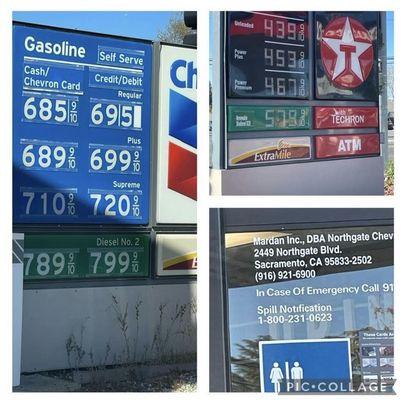 Price gouging VS Texaco right across the street!