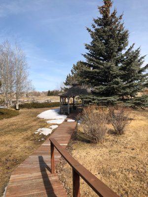 Walkway to a gazebo