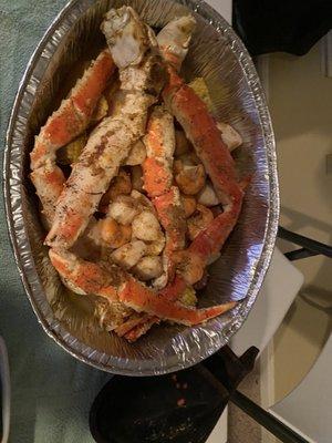 king crab legs feast