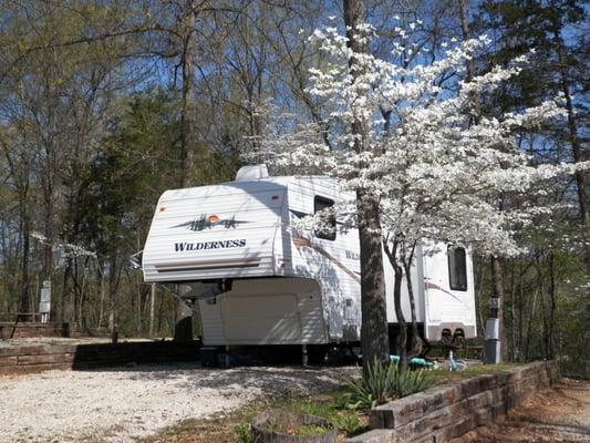 Terraced RV sites