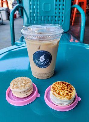 Macaroons and Iced Coffee