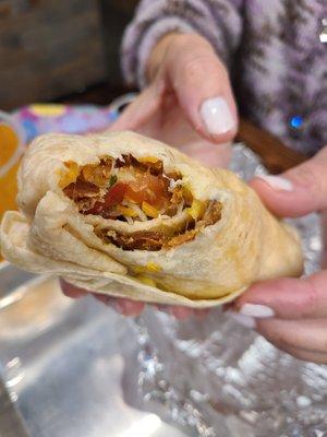 Inside the Breakfast Burrito - breakfast served all day!