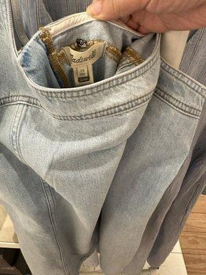 Madewell Denim in stock in a wide range of sizes