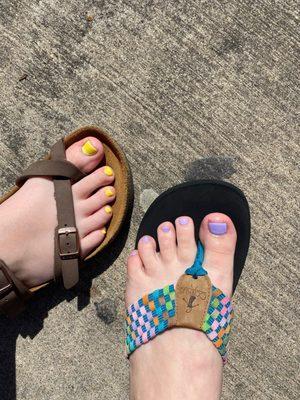 Our tows around Easter time. Yes, my big toe was cut. A little too short this time. But it didn't hurt so I was okay with it. :)