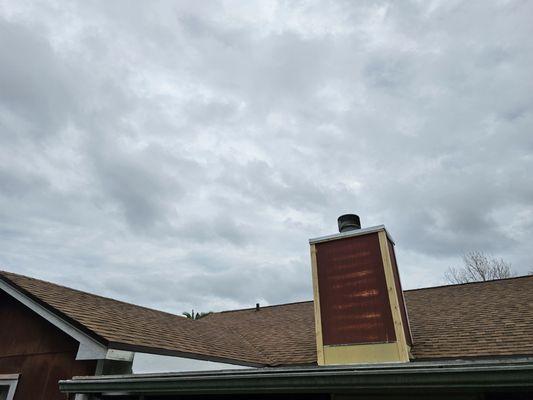 Here is the new roof. With insurance ridiculous regulation Even if your roof is good you have to replace it.