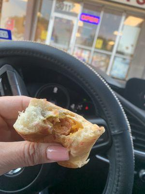 Small kolache with jalapeño and cheese