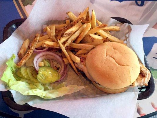 Grilled Chicken Sandwich with Fries