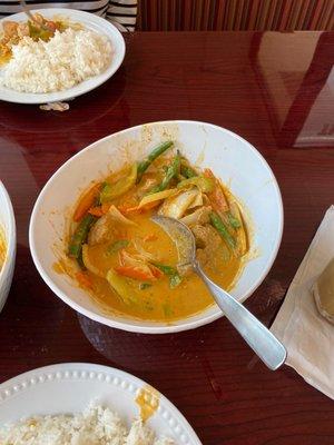 Mock Duck Curry - very good!!