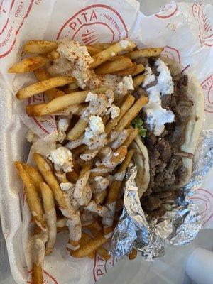 Big Greek gyro with Greek fries