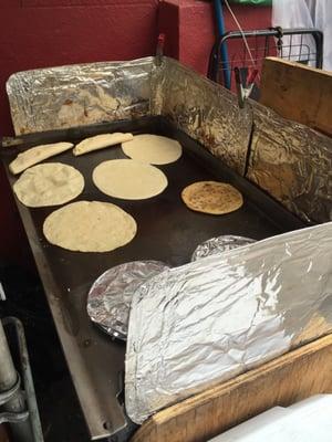 Made on the spot-fresh and delicious tortillas.