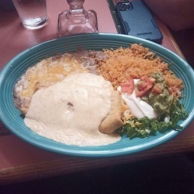 Seafood chimichanga