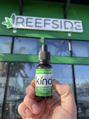 Kind Creations Sativa 800mg drops. This is my daily dose to keep me moving through the day.