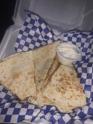 Grilled Cheese Chicken Quesadilla