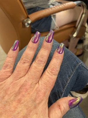 Purple with chrome gel