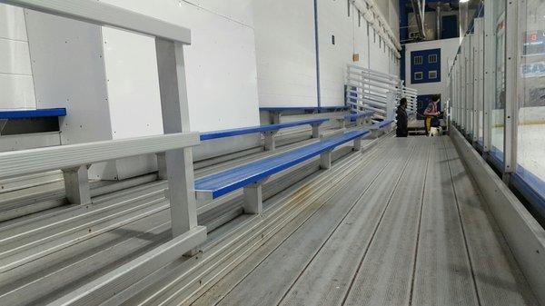 Bleachers in the World Arena - smaller bleachers.