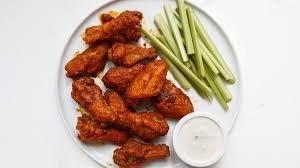 Wings by the pound. Your choice of BBQ, buffalo, garlic-Parmesan or teriyaki. Served with celery & blue cheese or ranch sauce