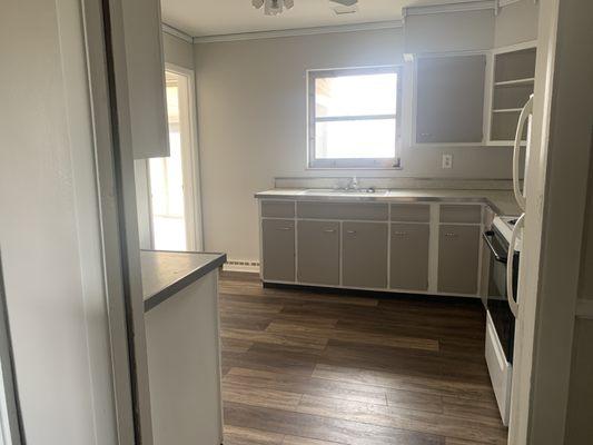 Newly painted kitchen and cabinets