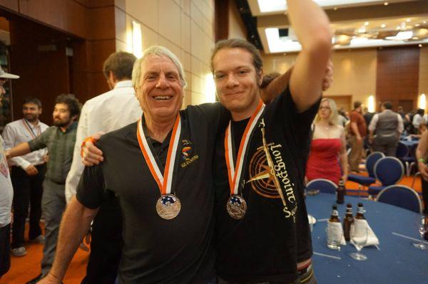 Aaron (Instructor) and his father, who is also an exception fencer.