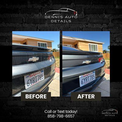 Stunning Before vs After for one of ours Clients old Camaros! Clay & Sealant Package.