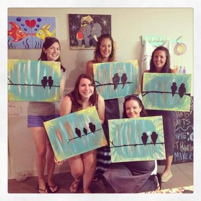 Girls Night Out Birds Painting Night at Anchor Arts!