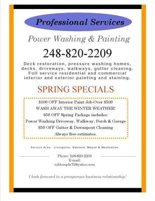 Spring specials 2016