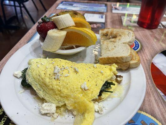 Spinach and Feta Omelet*