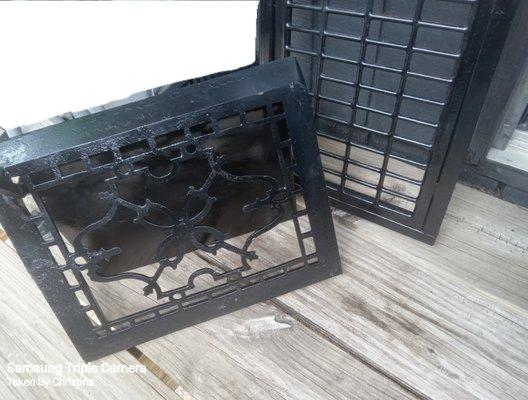 Antique  floor grates