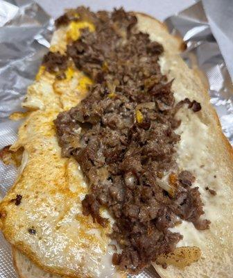 Steak egg and cheese