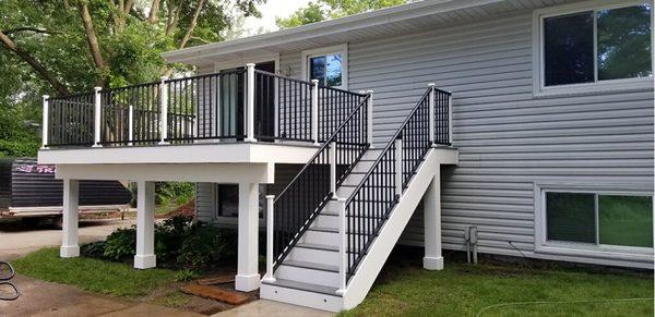 Yet another beautiful maintenance friendly deck in White Bear Lake.  This include custom wrapped beams and posts.