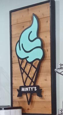 Minty's ice cream sign