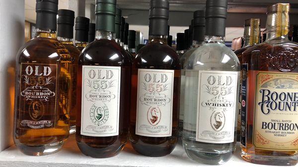 Indiana's own Old 55 branded whiskeys.