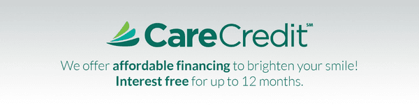 We gladly accept CareCredit!