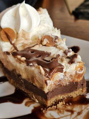 A close-up of the Reese's Peanut Butter Pie. A picture is worth a thousand words.