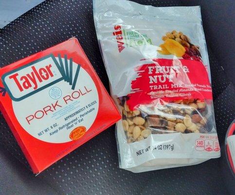 Pork Roll and Trail Mix