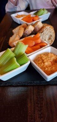 Red pepper hummus 2nd plate